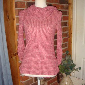 Almost Famous Cut Our Back Cowl Neck Waffle Top S